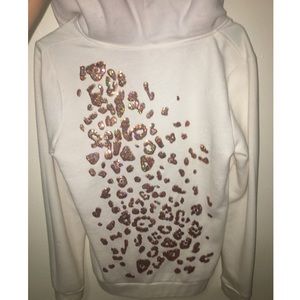 Juicy Couture leopard print bling sweater